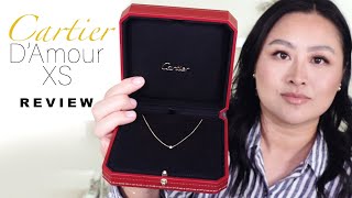 Cartier DAmour Necklace XS 18k Yellow Gold Review and Comparison to Van Cleef amp Arpels [upl. by Shere437]