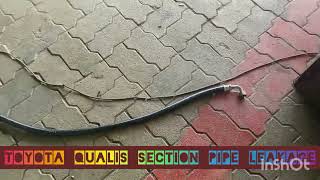 car Toyota qualis section pipe leakage replace rubber changing and new pipe crampingreparing [upl. by Ahseikan]