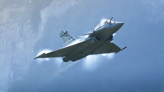 FAST Dassault Rafale B amp C Displays in the Swiss Alps Take Off High Speed FlyBys amp Low Landing [upl. by Yenatirb]