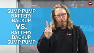 Battery Back Up Sump Pump vs Sump Pump Battery Back Up [upl. by Airamat699]