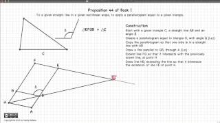 Euclids Elements Book 1  Proposition 44 [upl. by Novel]