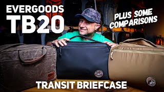 EVERGOODS Transit Briefcase 20L  Pilot Packed  compared to TD35 CTB20 amp GORUCK Shoulder Bag [upl. by Eedyaj]