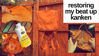 How to wash and restore your Kanken Backpack Washing Redying waxing and embroidering [upl. by Rafaelof664]