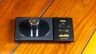 How to calibrate Tanita 1479 pocket scale [upl. by Leafar]