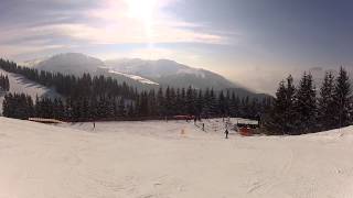 Descente Forestier piste bleue en ski Rochebrune [upl. by Campy]