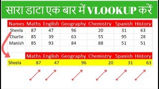 सारा डाटा एक बार में VLOOKUP करें [upl. by Thaddus]