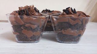 No Bake Chocolate dessert cups  Chocolate dessert recipe [upl. by Ilsa72]