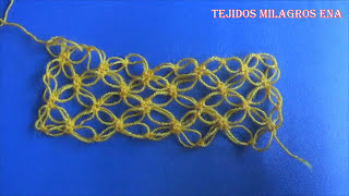 Punto N° 1 tejido a crochet espuma de mar o punto salomón paso a paso para prendas caladas [upl. by Oiraved]