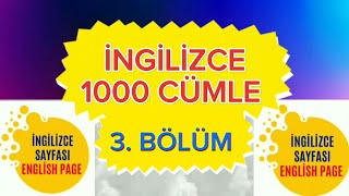 İngilizce 1000 Cümle 3 Bölüm  ingilizce ingilizceöğreniyorum ingilizceöğren [upl. by Akselaw]