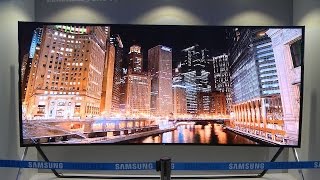 Samsung 105quot UHD Bendable TV in the Wild [upl. by Nairdad239]