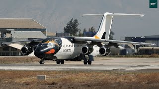 Aerovias DAP BAe 146200 CCACO takeoff at Santiago de Chile Airport SCLSCEL [upl. by Vicky]