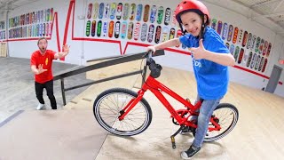 Father amp Son NEW BICYCLE TIME  At The Skatepark [upl. by Nnalorac818]