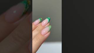 ✨🌲🧤 marble french tip HACK 💫 nailhacks nailart [upl. by Brecher649]