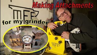 Make Your Own Contact Wheel amp Adjustable Table Attachments For 2x72 Grinder Grind Perfect Bevels [upl. by Pimbley]