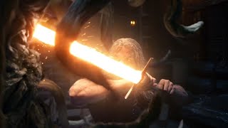 The Witcher Geralt Vs Leshen Eskel With Lightsabers Part 2 [upl. by Nnylak813]