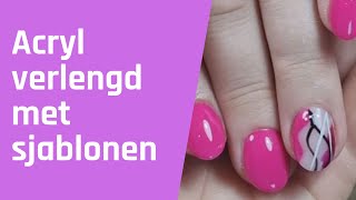 Set acrylnagels met sjablonen [upl. by Ahsatel]