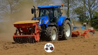 SEMIS DE MAIS 2021 NEW HOLLAND T7 245 KUHN ETA DE LELORN 80 KMH DE VENT [upl. by Mera698]