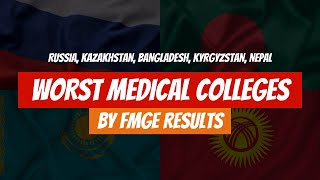 Worst Medical Colleges in Russia Kyrgyzstan Bangladesh Kazakhstan amp Nepal  By FMGE Ranking [upl. by Ecnedurp5]