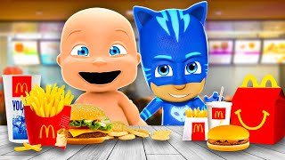 Baby and CATBOY Go to MCDONALDS [upl. by Hum]