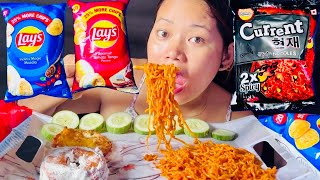 Eating spicy noodles with spicy 🌶️ loys ll spicy noodles 🍜 ll asmr video mukbang food ￼ [upl. by Riek177]