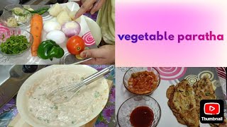 vegetable anda paratha recipe 🍅🌶️♥️ [upl. by Constanta322]