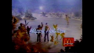 Magical McDonalds Ronald McDonald Skating Happy Holidays Commercial 1984 [upl. by Kara]