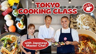 CHEF RV LEARNING HOW TO PREPARE AUTHENTIC JAPANESE FOODS IN TOKYO JAPAN [upl. by Butta]