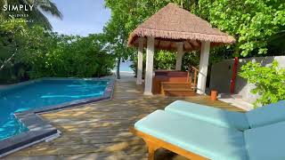 Furaveri Maldives  Beach Villa with Pool amp Jacuzzi Old Dhoni Villa Walkthrough [upl. by Kryska]