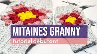 Mitaines carré granny au crochet  Tutoriel débutant [upl. by Cumine]