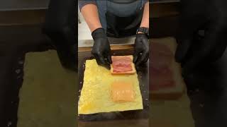 So Creative Amazing Folding Ham Cheese Egg Toast  Korean street food shortsvideo [upl. by Eustacia]