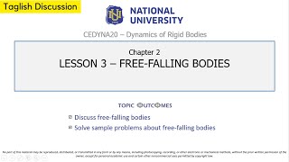 Dynamics of Rigid Bodies  FreeFalling Bodies [upl. by Laerdna868]