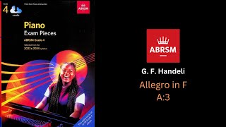 ABRSM 2023 amp 2024  Grade 4 Piano Exam  A3 Allegro in F [upl. by Ybab]