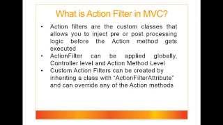 Lab 8 Action Filter in MVC [upl. by Astraea]