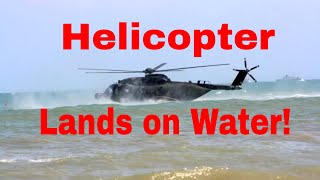 Sikorsky HH3F Pelican Helicopter Water Landing at Jesolo Air Show [upl. by Curkell482]