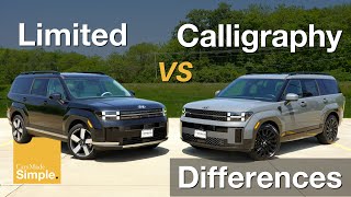 2025 Hyundai Santa Fe Limited vs Calligraphy  Side by Side Trim Comparison [upl. by Woodman]