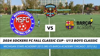 2012 MI Stars Academy vs 2012 Barca Academy Chicago [upl. by Hube807]