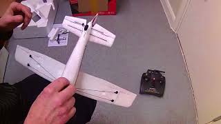 VOLANTEX mini trainstar 6G RC plane unboxing reviewpart 1 [upl. by Asila]