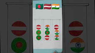 Indian Flag ❤️ Australia Flag❤️ Bangladesh Flag Republic Day Drawing  Independence Day Drawing [upl. by Initof]