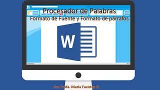 MS Word  Formato de fuente y formato de párrafo [upl. by Hilliary]