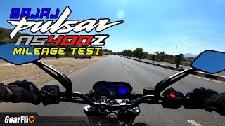 Bajaj Pulsar NS400Z  Mileage Test  GearFliQ [upl. by Tharp859]