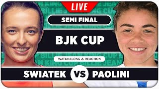 SWIATEK vs PAOLINI • Billie Jean King Cup 2024 SF • LIVE Tennis Watchalong Stream [upl. by Ylahtan]