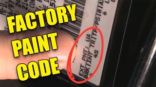 How to Find Your Paint Code on Your Car [upl. by Fotinas]