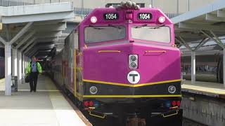 Boston MA Commuter trains  Fast MBTA action [upl. by Jed642]