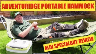 ALDI Adventuridge Hammock  portable with stand Specialbuy June 2021 review for camping amp bushcraft [upl. by Ashman]