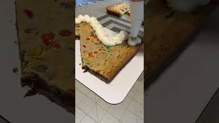 Letter Z cookie cake asmr asmr baking cookiecake cakedecorating bakingasmr baking numbercake [upl. by Bowne546]