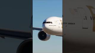 Emirates 777300ER Over Dubai Close Up aviation shorts [upl. by Jet]