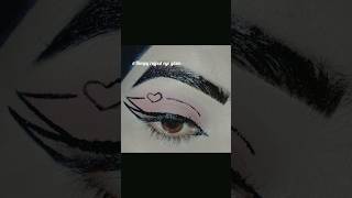 Eyeliner ideas emakeup look♡🖤easylinergraphiceyelinershortvideolipstickhackssubscribeshorts [upl. by Samp]