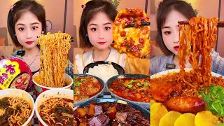 ASMR Spicy Braised Pork amp Chili Sauce Mukbang  Eat Spicy  3x Spicy Noodles Challenge [upl. by Pacifica]