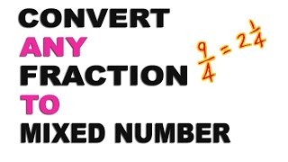 Converting Any Fractions to Mixed Number  Hindi 2016 [upl. by Mcdonald]