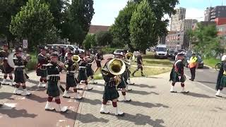 Lowland and Highland Bands of the Royal Regiment Scotland Flagparade Nijmegen 2024 [upl. by Acinaj]